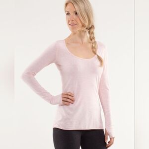 Lululemon My Mantra Long Sleeve Heathered Blush Quartz